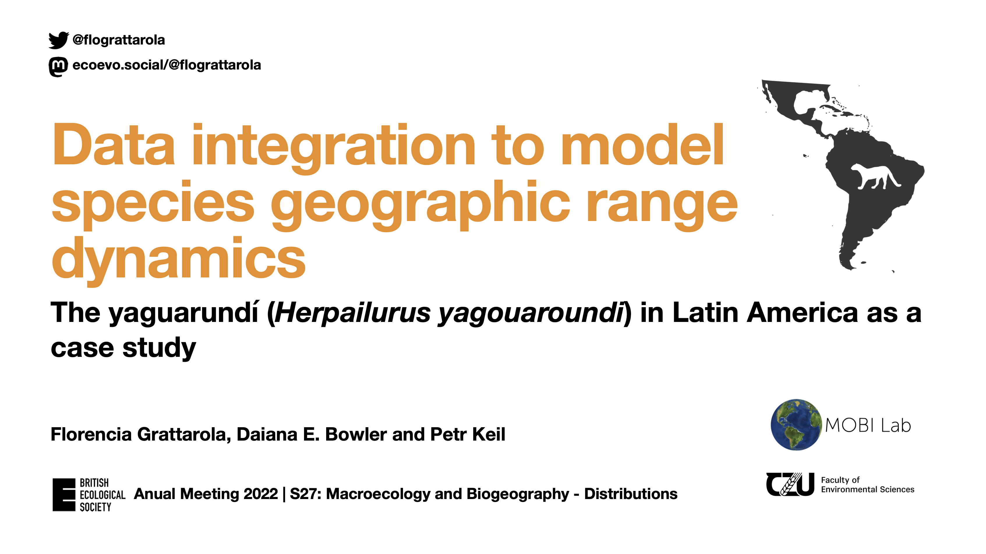 Data integration to model species geographic range dynamics. The