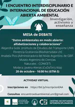 Datos abiertos, ciencia comunitaria y educación ambiental en Uruguay